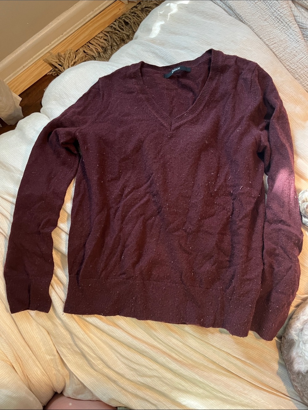 Quince 100% cashmere v-neck sweater